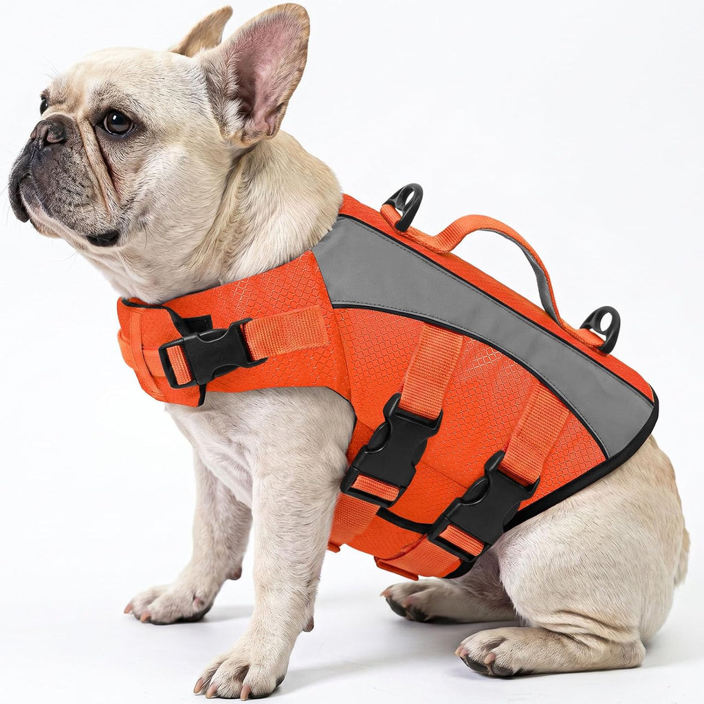 Queenmore XS Ripstop Dog Life Jacket, French Bulldog Life Vest