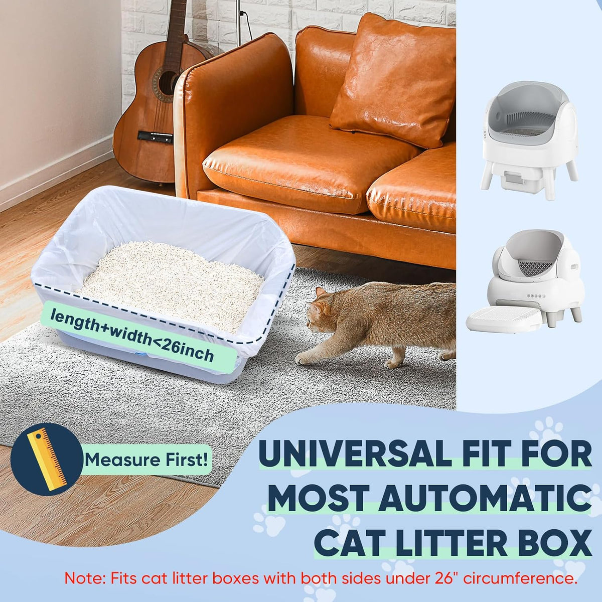 160 Ct Cat Litter Box Liners Compatible with Neakasa & Pet Pivot Litter Box