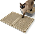 2-Pack Connectable Cat Litter Trapping Mats for Litter Box