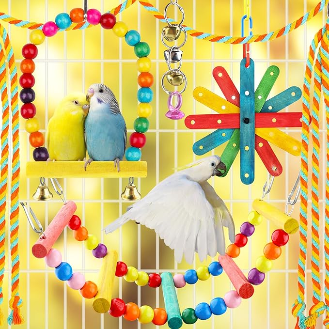 8 pcs Bird Toys for Parakeets - Image 6
