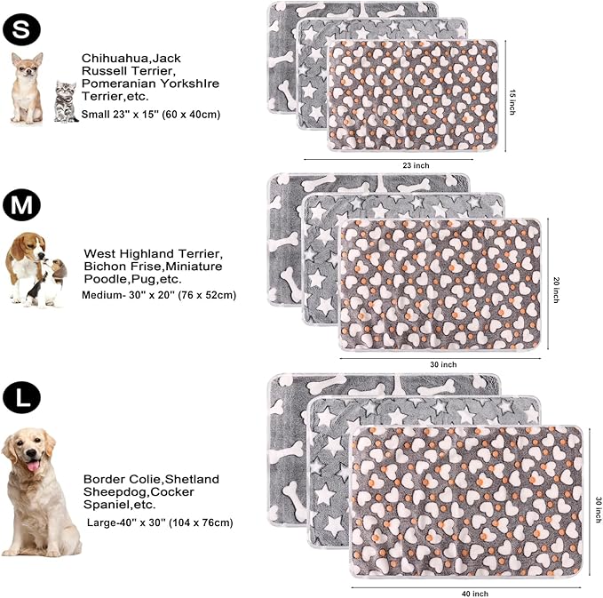 3 Pack Cat and Dog Blanket Soft & Warm Fleece Flannel Pet Blanket, Great Pet - Image 4