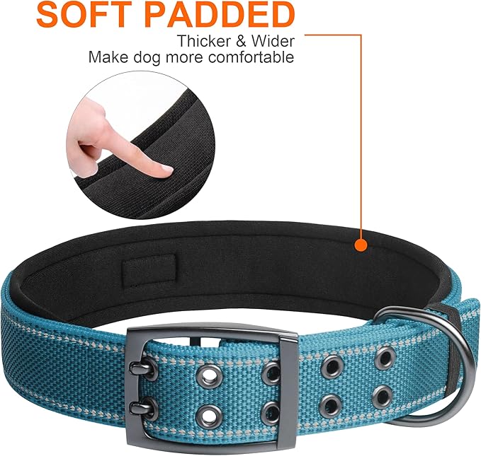 Fida Heavy Duty Dog Collar 1.5” Width, Ultra Soft Neoprene Padded, Adjustable - Image 4