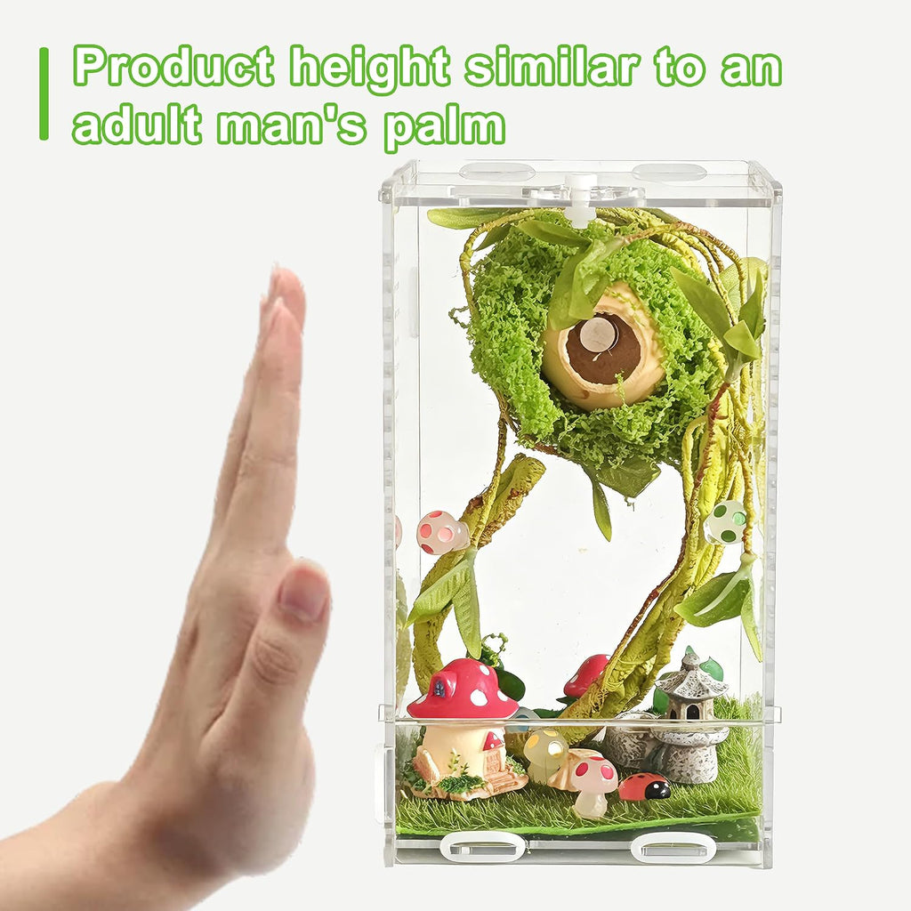 20 PCS Jumping Spider Enclosure Kit with Accessories,4.33"*4.13"*7.87"