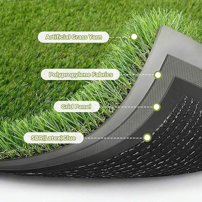 Artificial Grass Rug Indoor Outdoor, 5 x 6FT Faux Grass Turf - Image 2