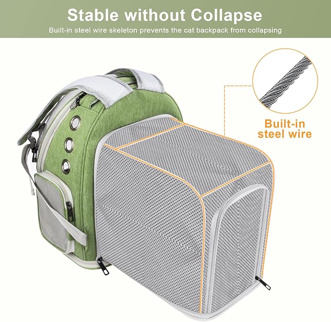 Breathable Cat Bubble Backpack Large Space Pet Carrier Backpack Expandable - Image 4
