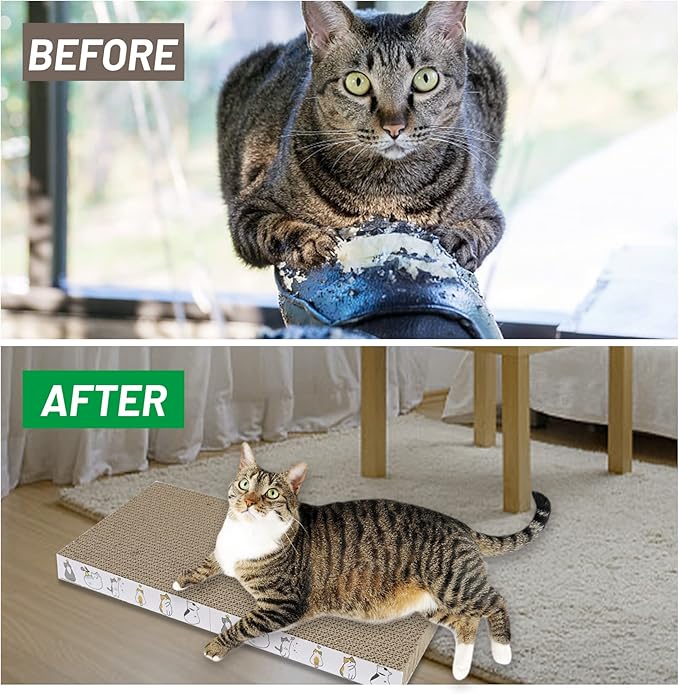 PatiencET Cat Scratcher Cardboard 3 PCS Cat Scratch Pad Reversible Scratcher - Image 6