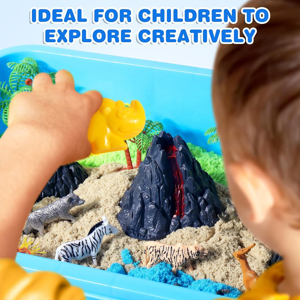 Billeeit Animal Sensory Bin Sand Toy