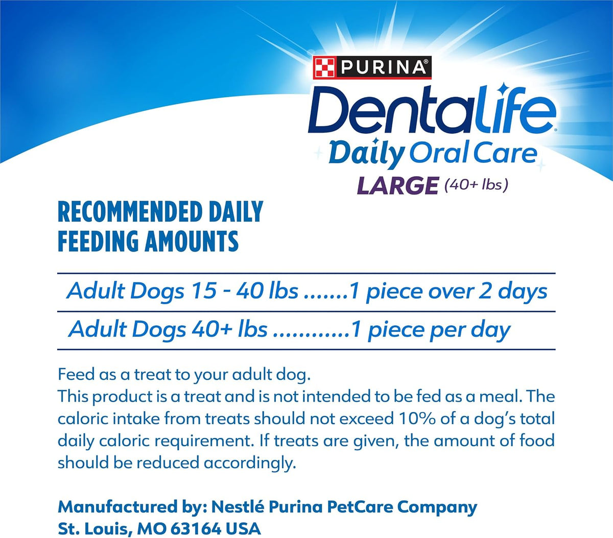 Dentalife Purina Daily Oral Care Large Dog Dental Chews, (2) 30ct