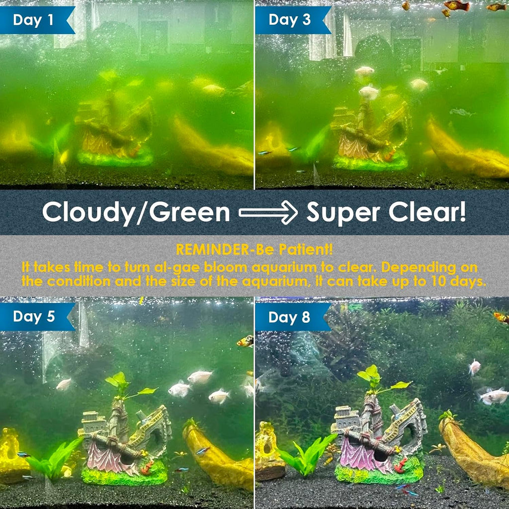 U - V Aquarium Filter for Green Water Cleaning with Aeration/Rainfall Modes