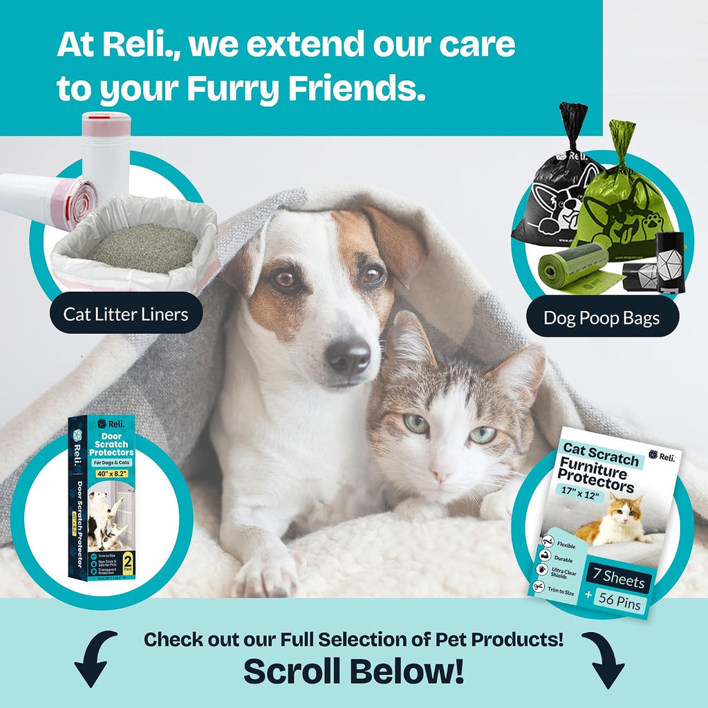 Reli. Cat Scratch Furniture Protector | Couch Anti-Scratch Sheets | 14 Pack
