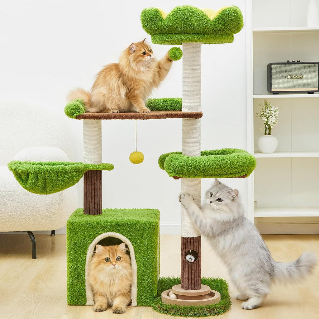Woochpet Cat Tree Tower, Green