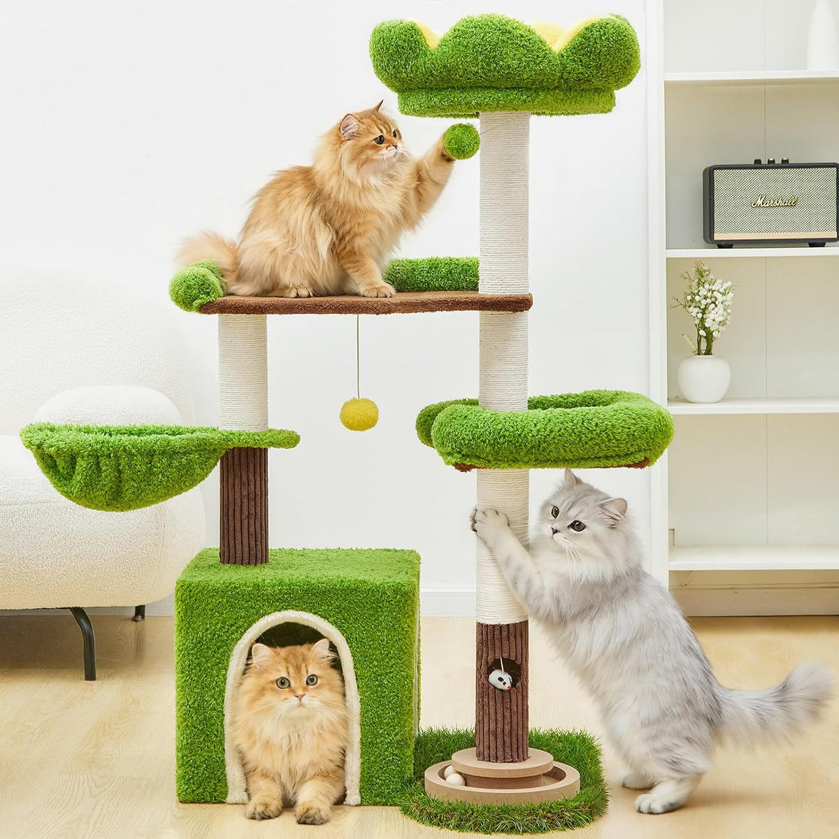 Woochpet Cat Tree Tower, Green