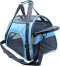 ZaneSun Cat Carrier,Soft-Sided Pet Travel Carrier for Cats,Dogs Puppy Comfort Portable Foldable Pet Bag Airline Approved (Medium-Blue)
