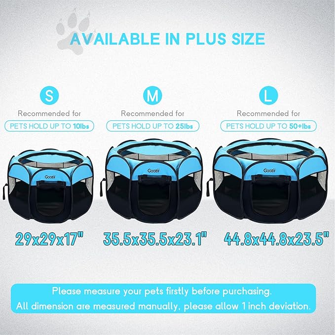 Dog Playpen Portable Collapsible, Indoor Outdoor Pet Puppy Exercise Playpens - Image 5