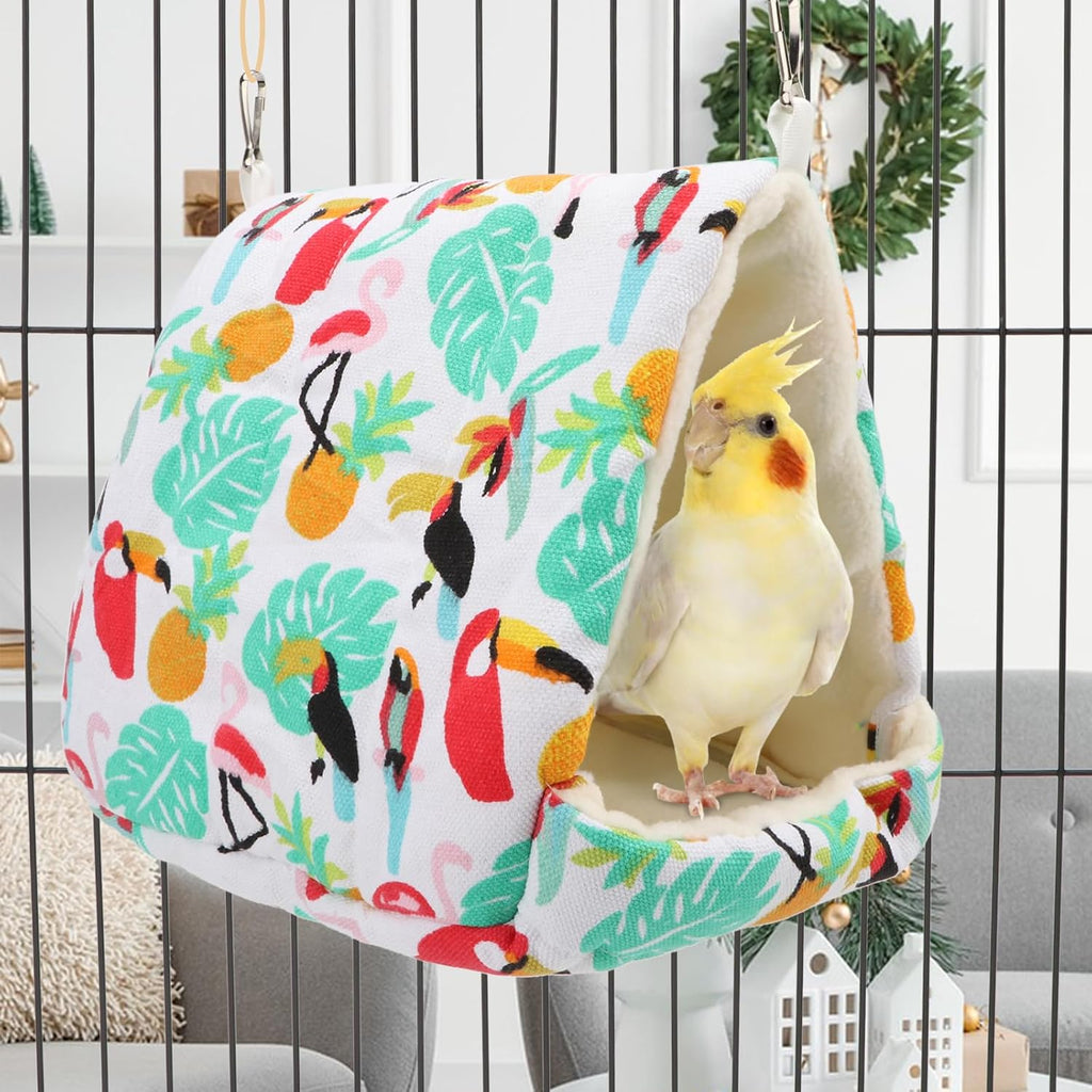 Hypeety Bird Hanging Hammock Nest Parrot Winter Warm Nest House for Cage
