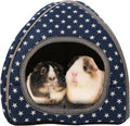 Cozy Guinea Pig Hideout Bed Soft Fleece Material Removable Cushion Washable and Dryer Friendly Perfect Cage Accessories for Rabbits Hamsters Hedgehogs