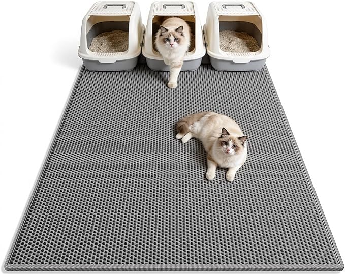 Pieviev Cat Litter Mat Double Layer Waterproof Urine Proof Trapping Mat 1 Pack) by Pieviev