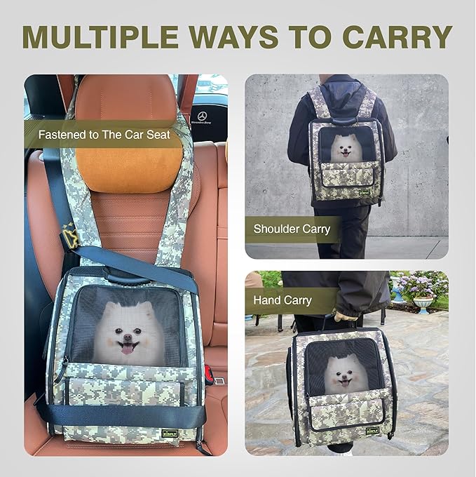 Collapsible Cat Backpack Carrier, Dog Backpack Carrier - Image 6