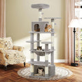 Cat Tree for Indoor Cats, 64.5" Tall Cat Tower by UYMI