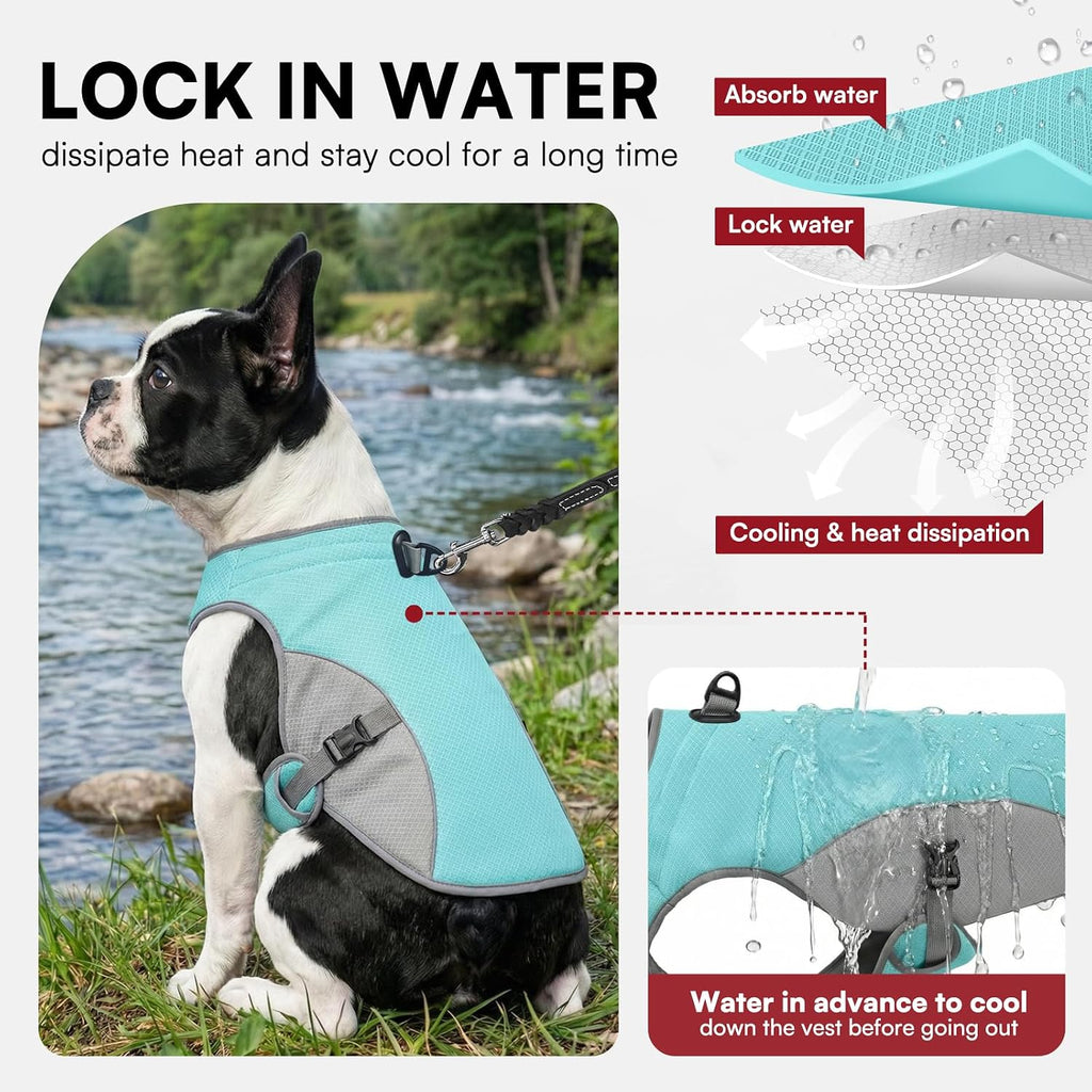 Cooling Vest for Extra-Large Dogs, Dog Cooling Vest with Reflective Stripe