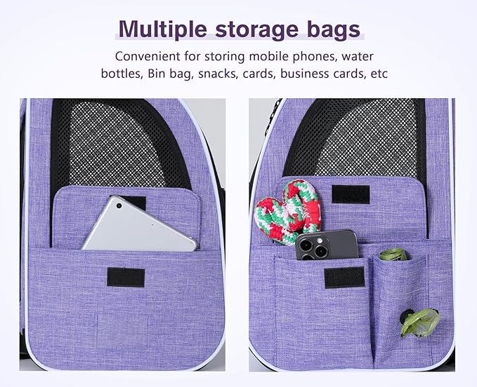 Pecute Cat Backpack Carrier Expandable, Pet Backpack - Image 9
