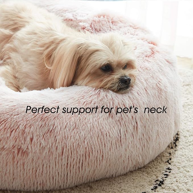 WESTERN HOME WH Calming Dog & Cat Donut Cuddler, Anti-Anxiety Warming Cozy Soft - Image 3