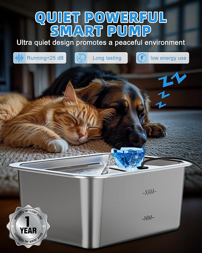 Lesotc Dog Water Fountain for Large Dogs, 11L/3Galon Stainless Steel Large Pet - Image 4