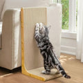 Cardboard Cat Scratcher, 23 Inch L Shape Scratch Pad Wall Mounted, Vertical by Conlun