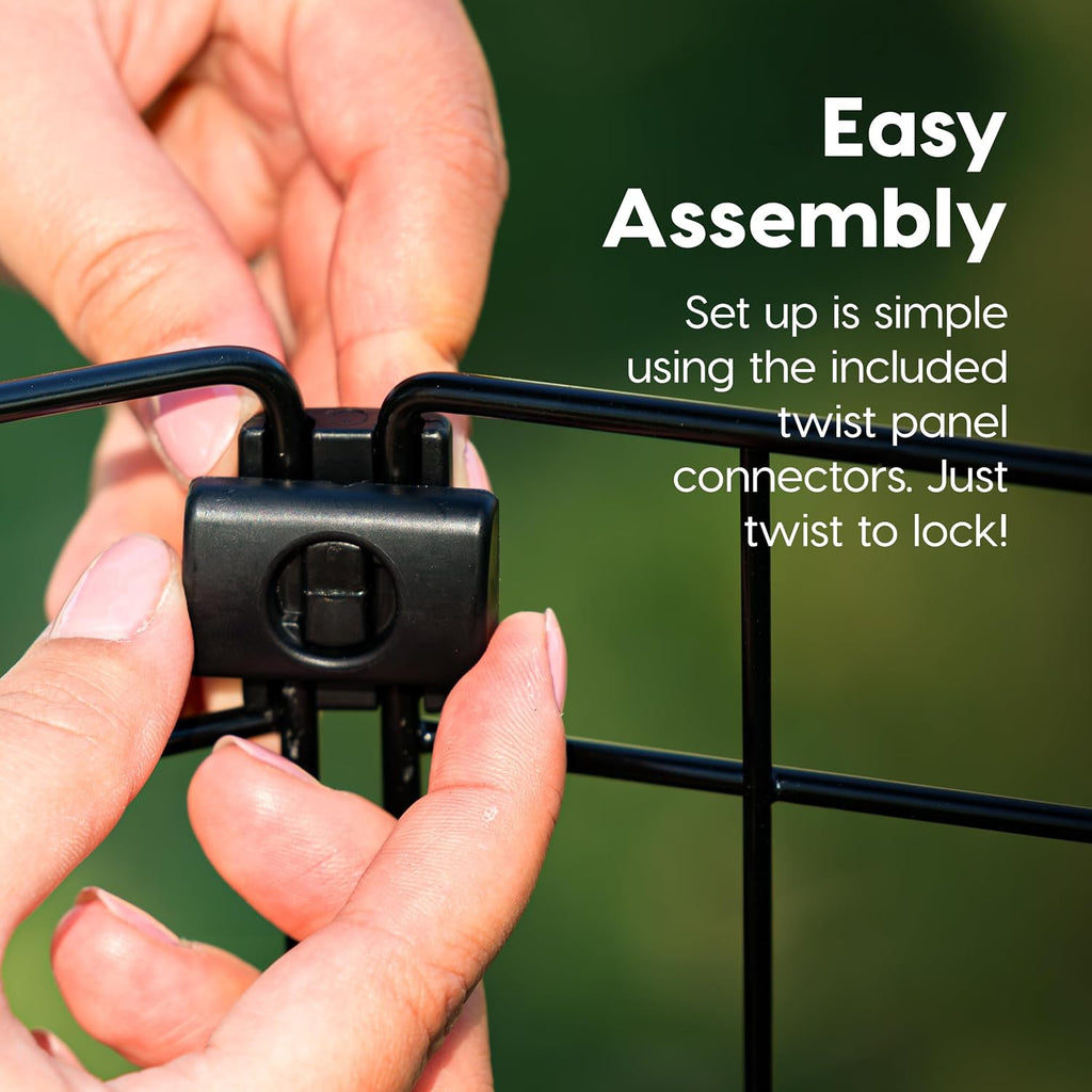 IRIS USA 8-Panel Exercise Pen, Heavy Duty, Black