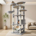78.8" Large Cat Tree Tower for Indoor Kitties, Sisal Scratching Posts, Hammock by KWOJU