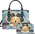 Personalized Pet Mom Leather Handbag – Custom Name Dog Cat Photo Purse by Encycom