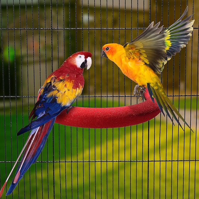 U Shape Parrot Perch Stand Toy Bird Platform Sand Paw Grinding Clean Stick - Image 2