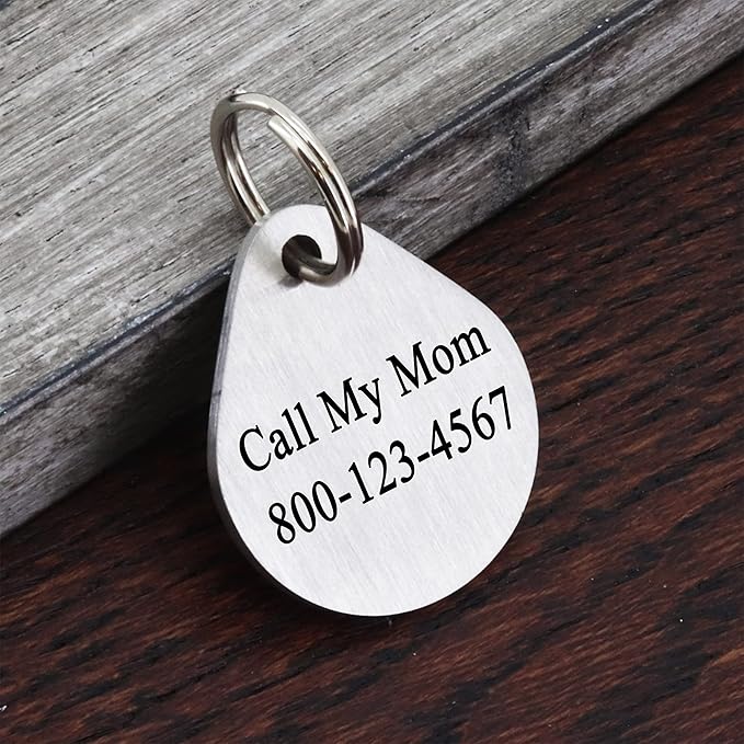Ultra Joys Cat ID Tag Personalized Pet Tags, Durable Stainless Steel Small Pet - Image 3