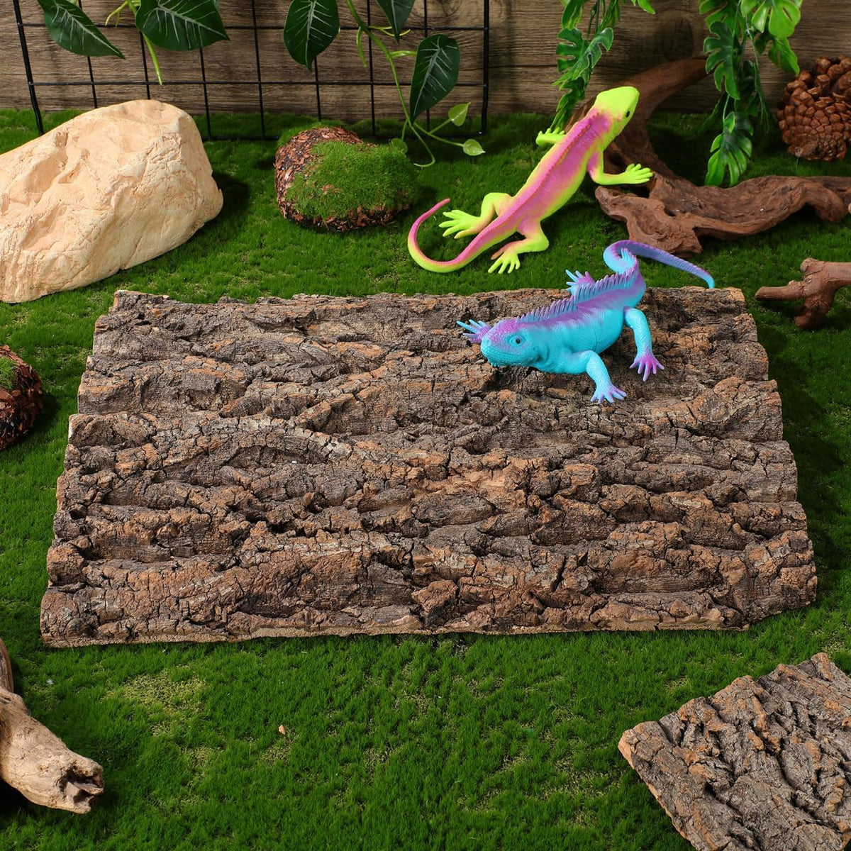 VANZACK Cork Bark Reptile Terrarium Background 15.72 X 11.79 inch