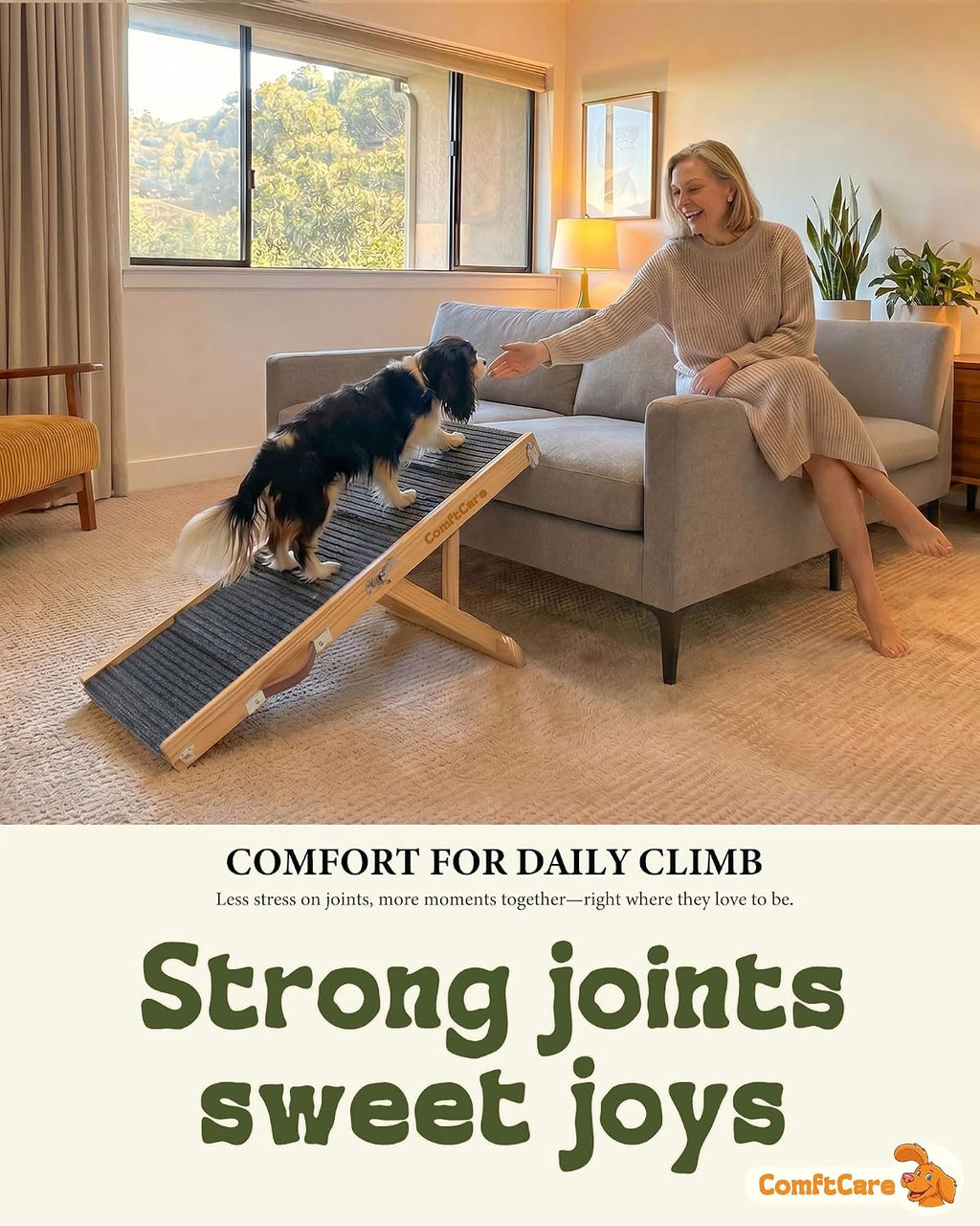 Dog Ramp for Couch, Adjustable Foldable Portable for Small Dogs
