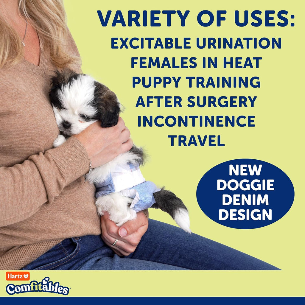 Hartz Disposable Dog Diapers, Size S 36 count, Comfortable & Secure Fit, Easy to Put On
