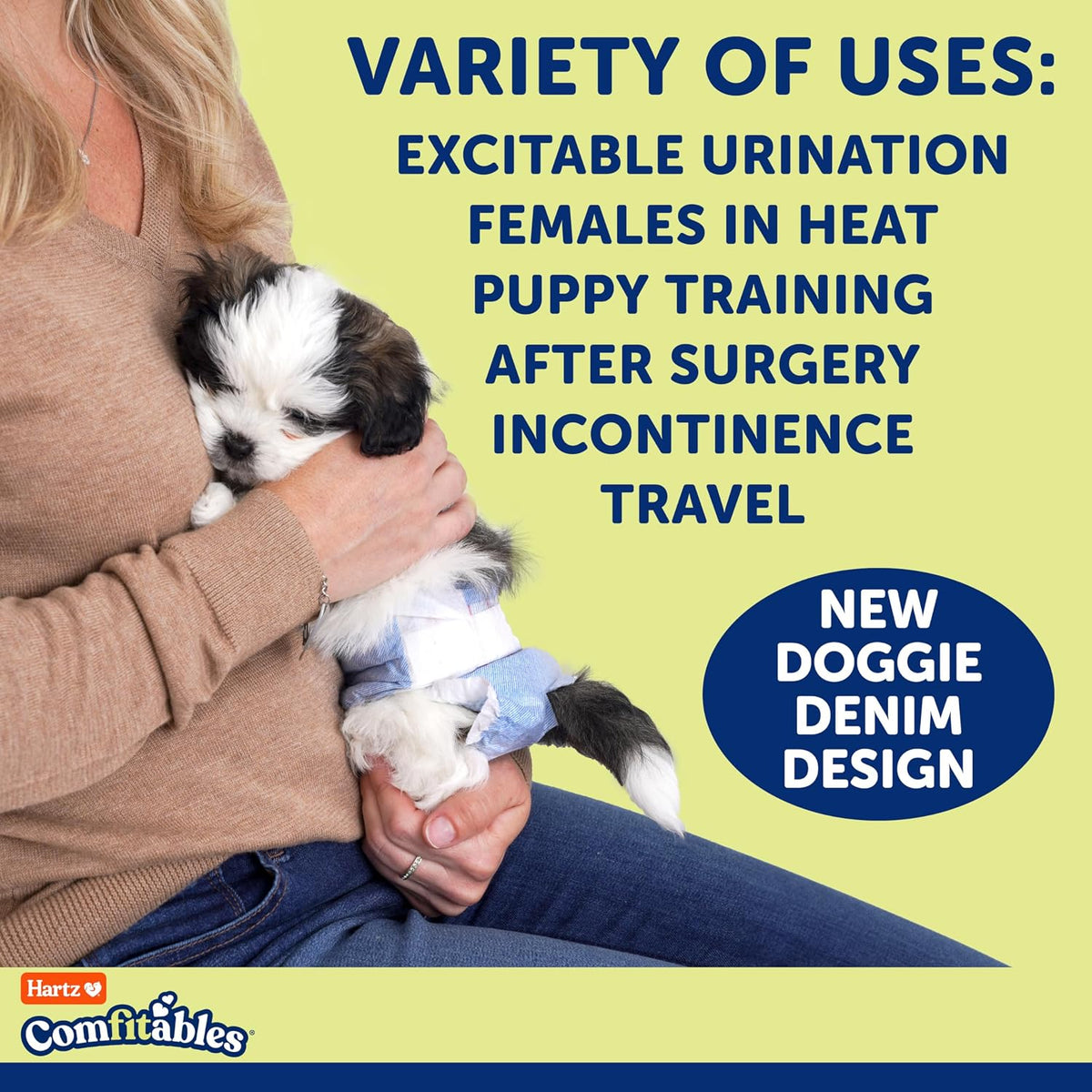 Hartz Disposable Dog Diapers, Size S 36 count, Comfortable & Secure Fit, Easy to Put On