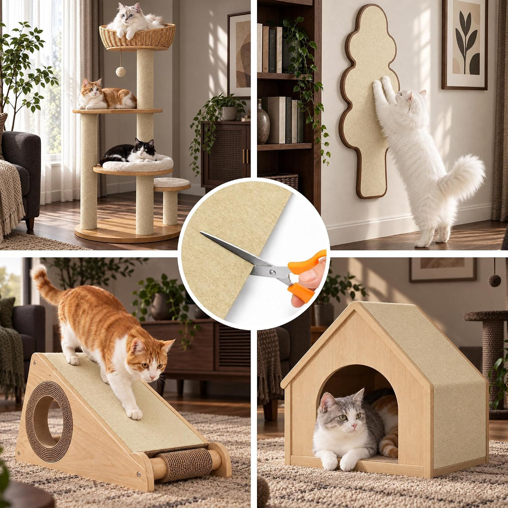 Cat Scratch Furniture Protector, Couch Protector from Cat Claws, Beige