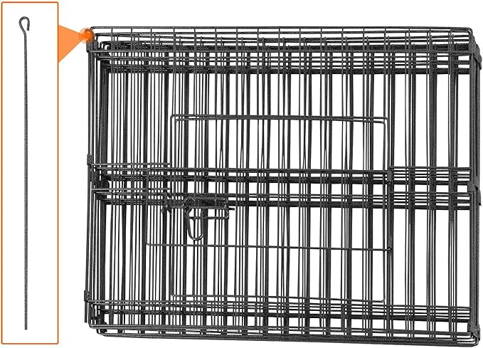 Yaheetech 24 inch 24 Panel Black Heavy Duty Foldable Metal Dog Exercise Pen - Image 3