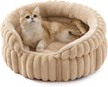 Bedsure ComfyFleece™ Small Cat Bed, Washable Round Cute Pet Beds by BEDSURE