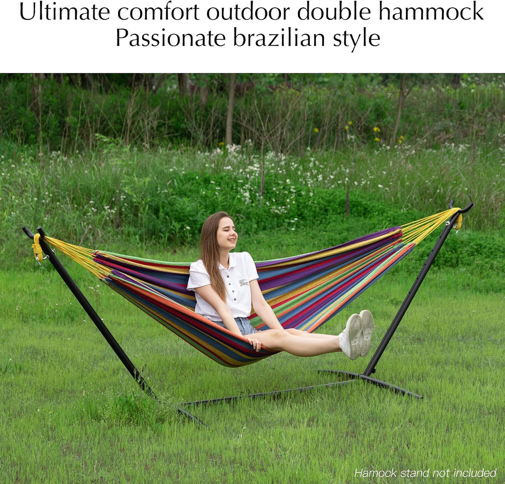 PNAEUT Double Hammock for Outside, Replacement for Stand, Tree Hammock