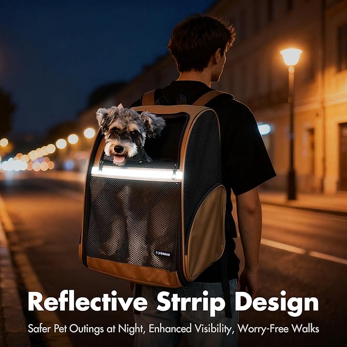 Pet Backpack Carrier, Large Cat Carrier Backpack Up to 20 Lbs - Image 9