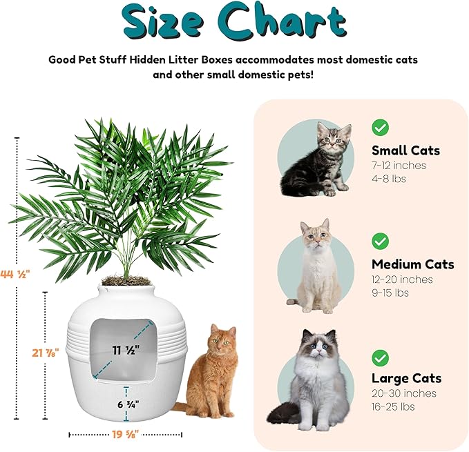 Good Pet Stuff Hidden Litter Box Planter, Decorative Cat Litter Enclosure - Image 7