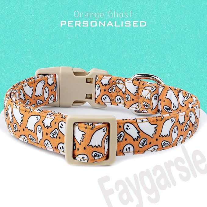 Faygarsle Halloween Ghost Pattern Dog Collar - Image 2