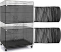 Shappy 2 Pieces Adjustable Bird Cage Seed Catcher Birdcage Cover Nylon Mesh by Shappy