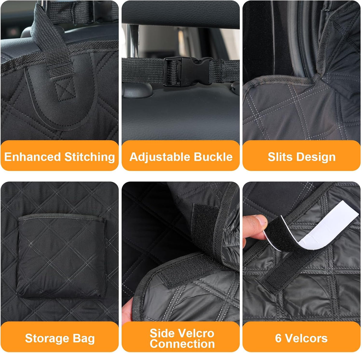 SUV Cargo Liner for Dogs, Waterproof Pet Cargo Cover Dog Seat Mat for SUVs Sedans Vans with Bumper Flap Protector, Non-Slip, Large Size Universal Fit