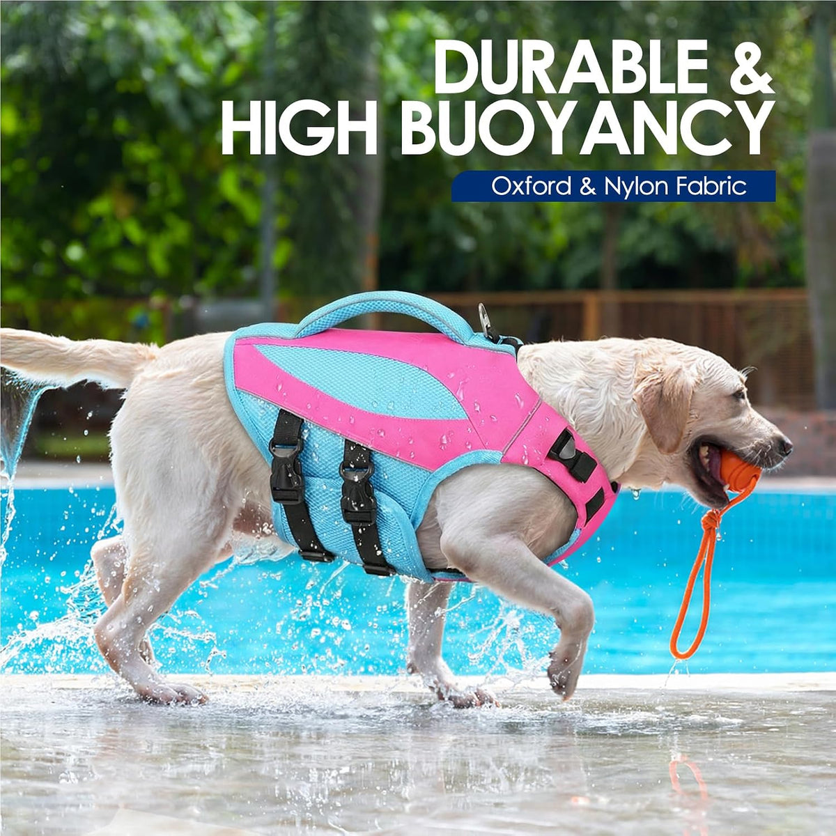 AOFITEE Large Dog Life Jacket High Buoyancy Dog Life Vest for Swimming, XXL