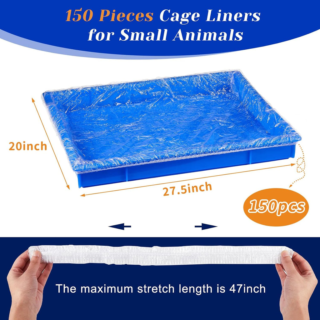 Tondiamo 150 Pcs Disposable Rabbit Cage Liners for Litter Box Tray, Medium