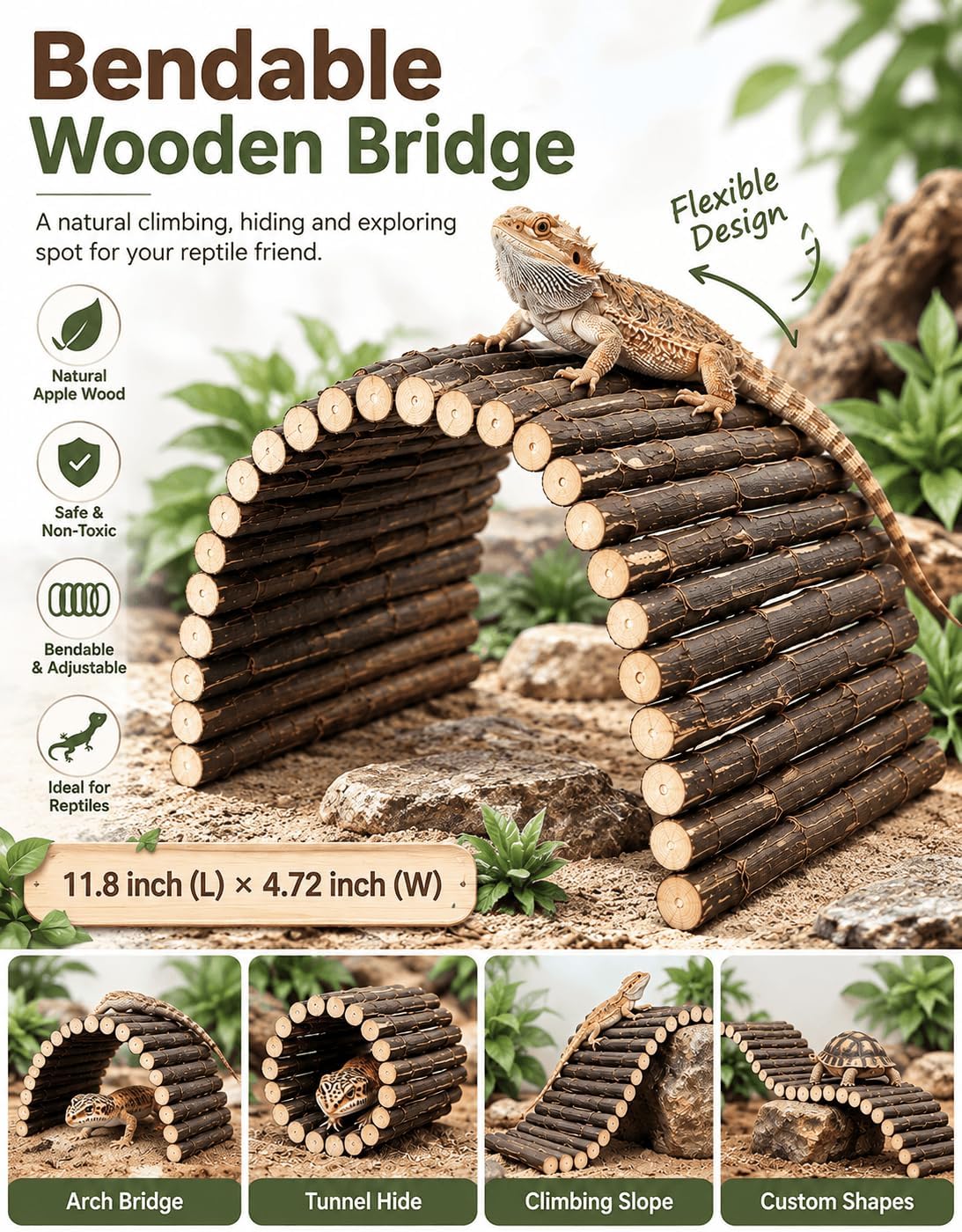 Bearded Dragon Crested Gecko Tank Accessories Plant Kit