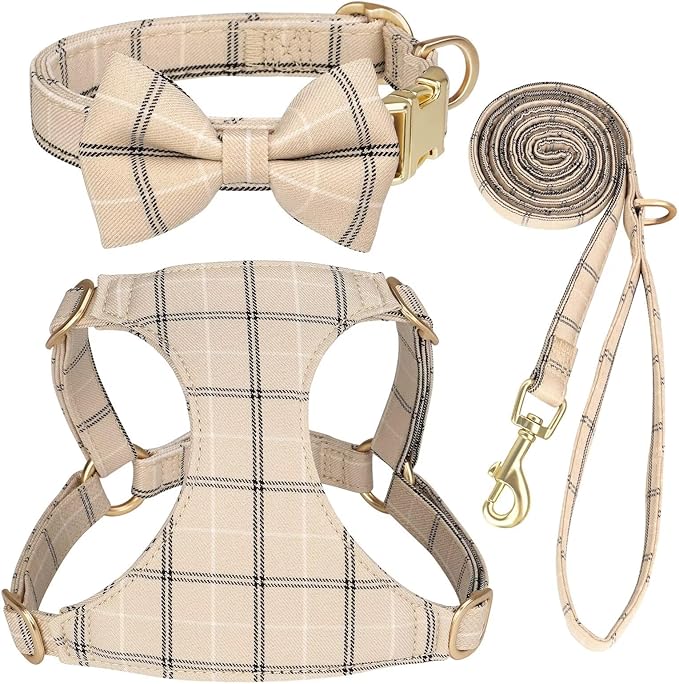 Beirui Cute Extra Small Dog Harness Collar and Leash Set by Beirui